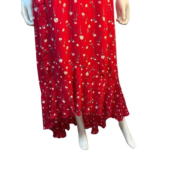 Anthropologie If By Sea Maxi Dress With Lace-Up Front Ruffle Details  Size S NWT - Picture 2 of 9